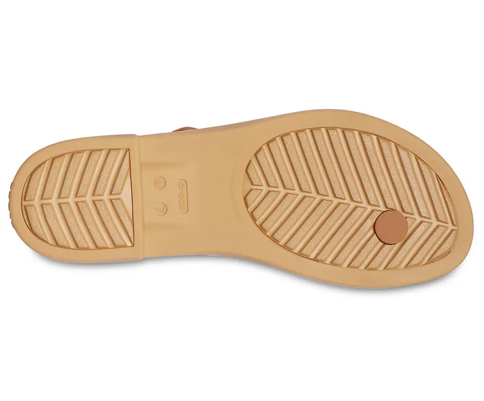 FlipFlops Women Crocs Tulum Toe Post Sandal Dark Gold Crocs