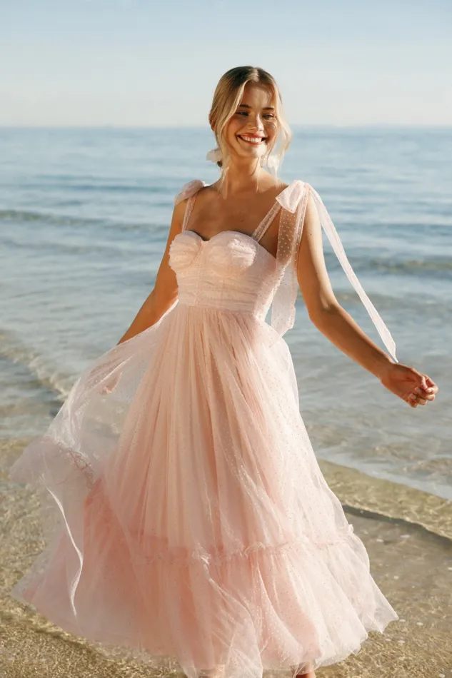 Floret Midi Dress Petal Pink Women Dresses Petal and Pup