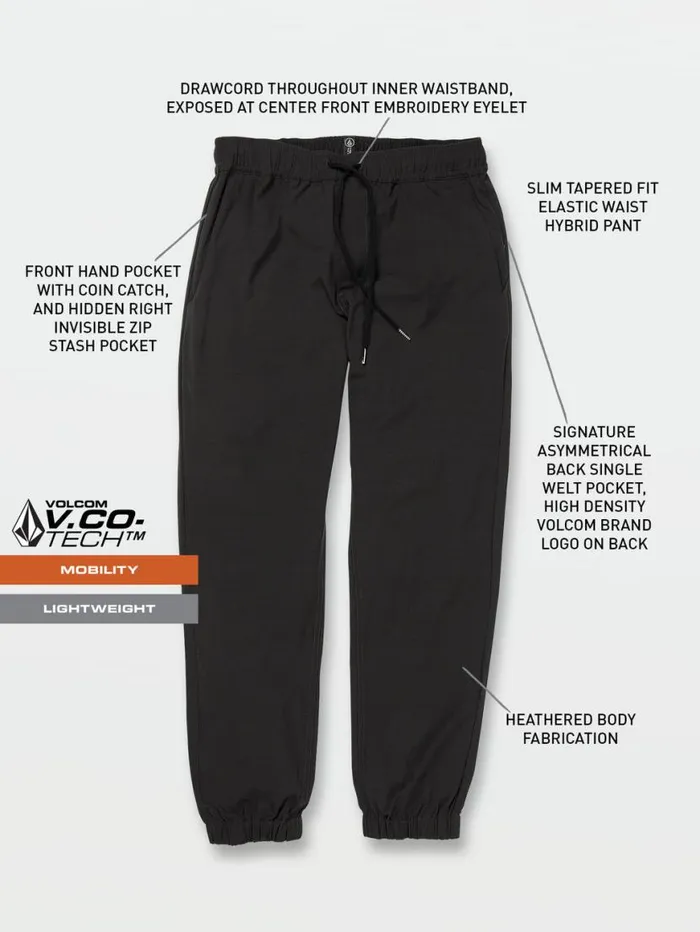 Frickin Cross Shred Joggers 8211 Black Mens Volcom Pants