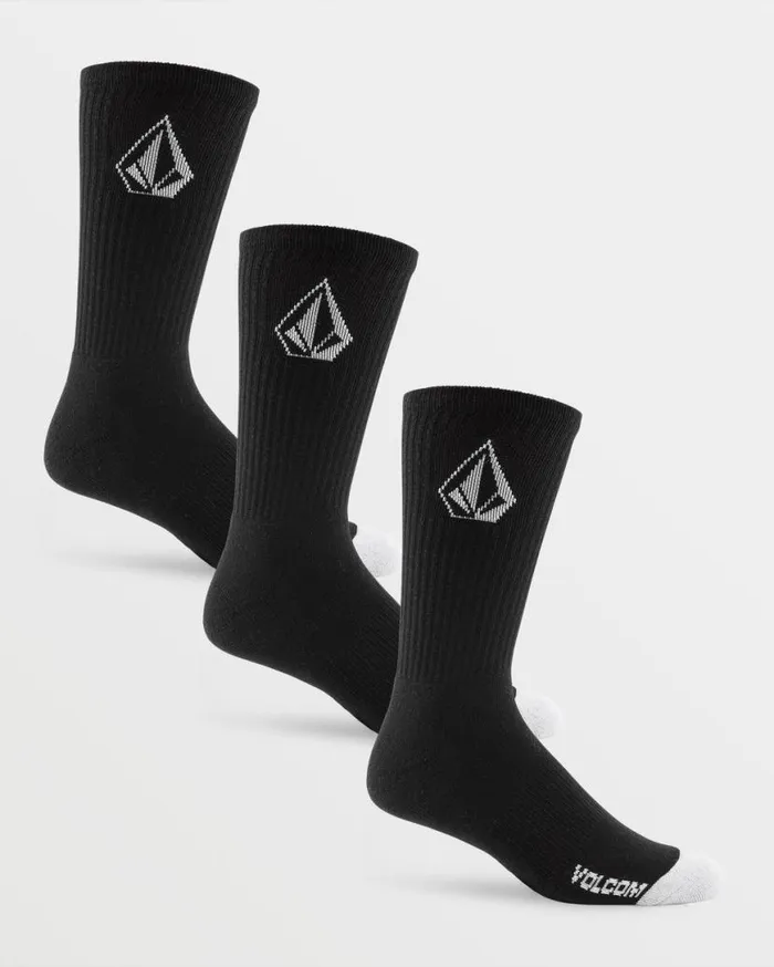 Full Stone Sock 3 Pack 8211 Black Mens Volcom Hiking