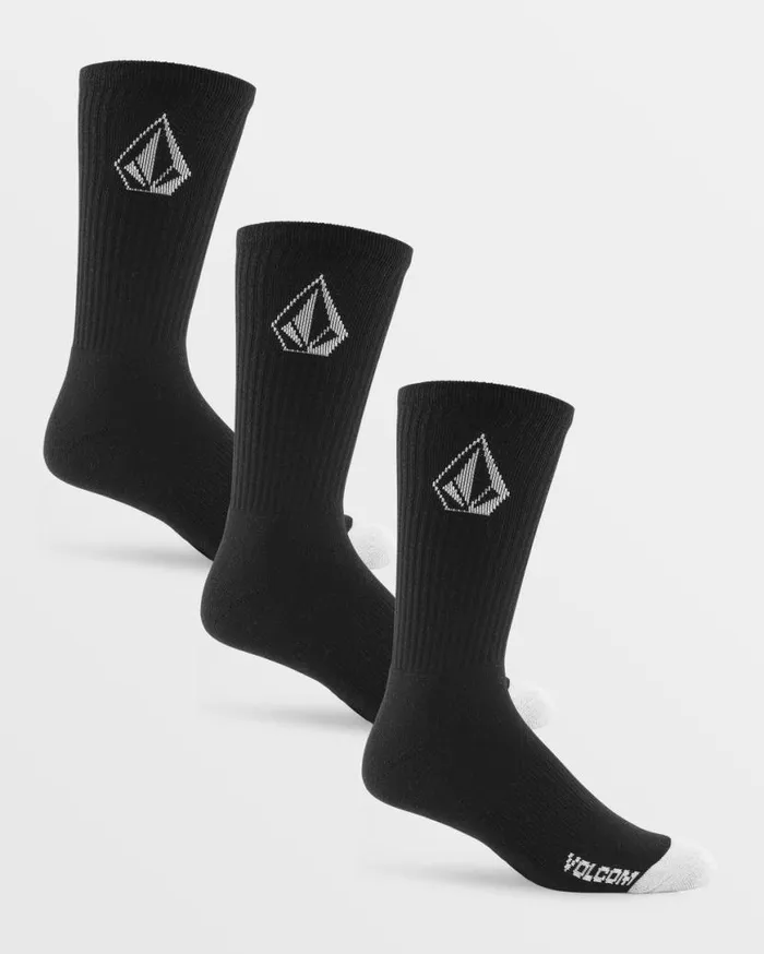 Full Stone Sock 3 Pack 8211 Black Mens Volcom Hiking