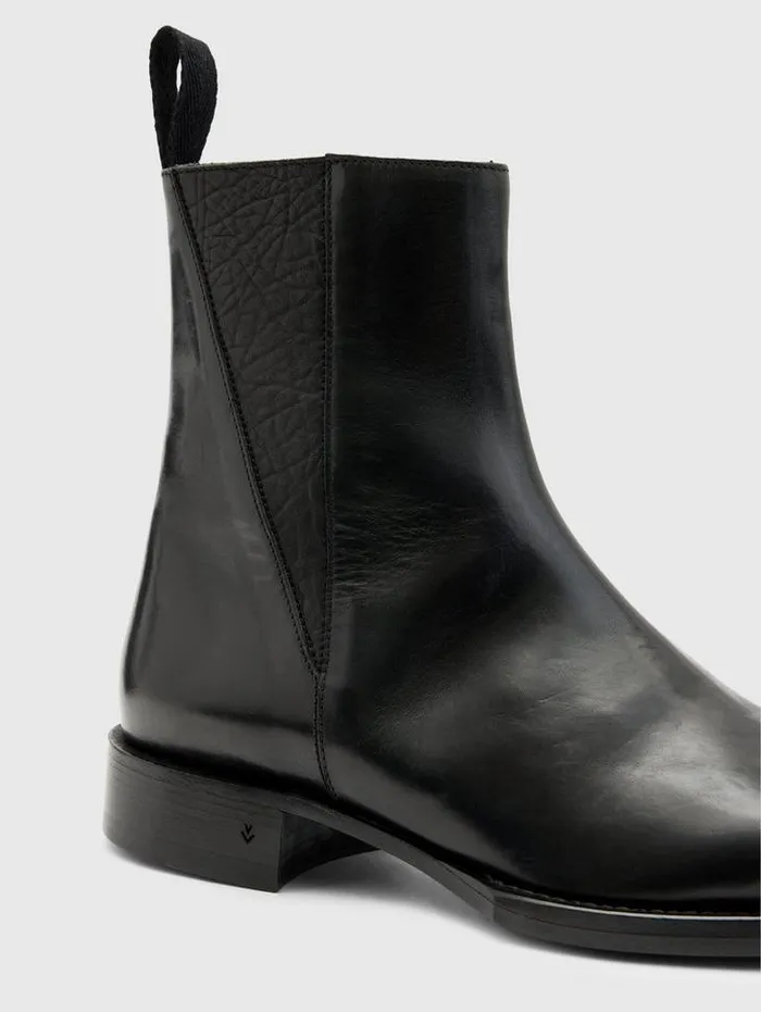GEO ZIP BOOT Black Men John Varvatos Leather Boots