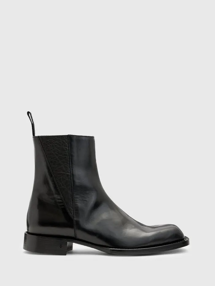 GEO ZIP BOOT Black Men John Varvatos Leather Boots