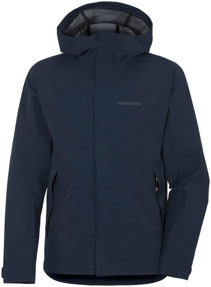 Grit Men039s Jacket Dark Night Blue Men Didriksons Shell Jackets