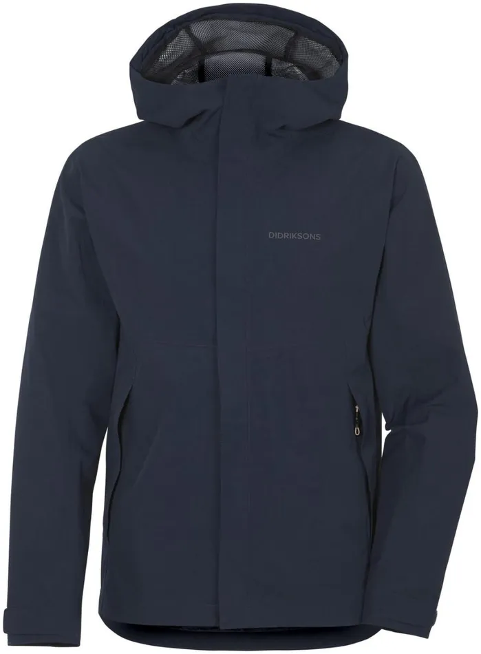 Grit Men039s Jacket Dark Night Blue Men Didriksons Shell Jackets