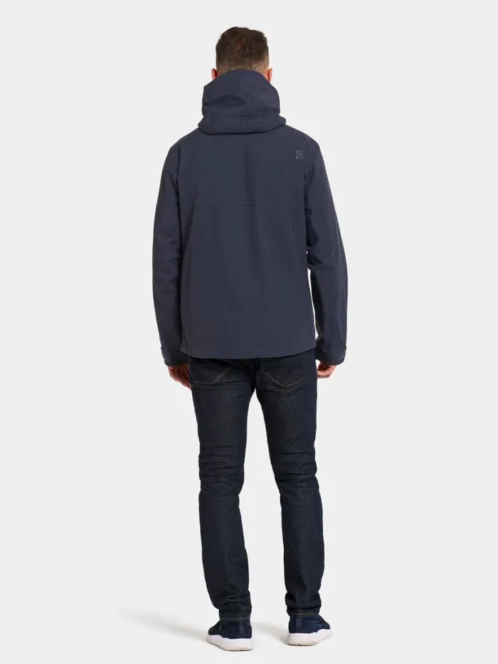 Grit Men039s Jacket Dark Night Blue Men Didriksons Shell Jackets