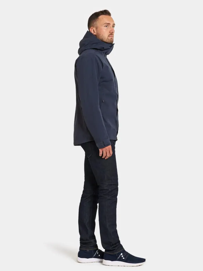 Grit Men039s Jacket Dark Night Blue Men Didriksons Shell Jackets