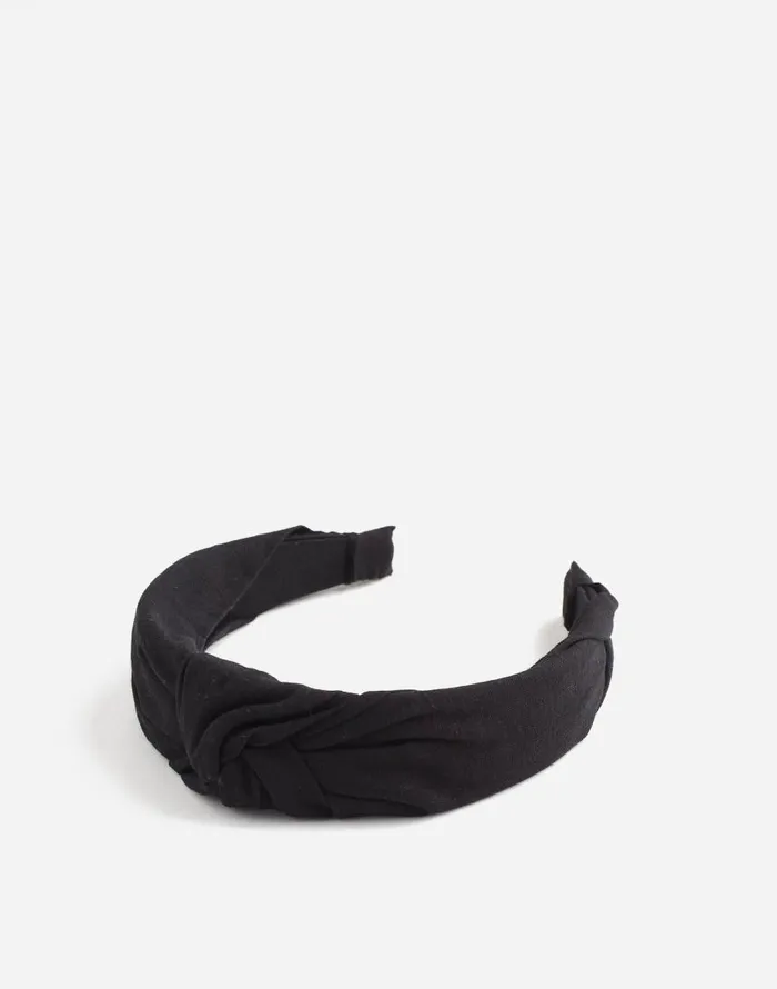 Hair Accessories Women Madewell Knotted Covered Headband Black Coal