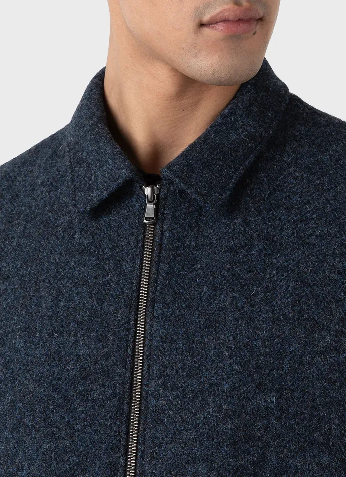 Harris Tweed Harrington Jacket Blue Herringbone Men Jackets and Coats ussunspel Harris Tweed Harrington Jacket Blue Herringbone Men Jackets and Coats ussunspel