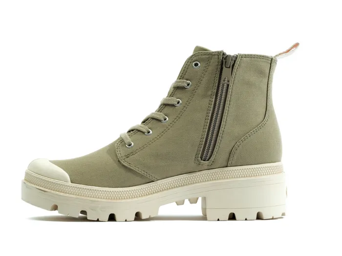 Heel Boots Women PALLADIUM PALLABASE TWILL Dune Heel Boots Women PALLADIUM PALLABASE TWILL Dune