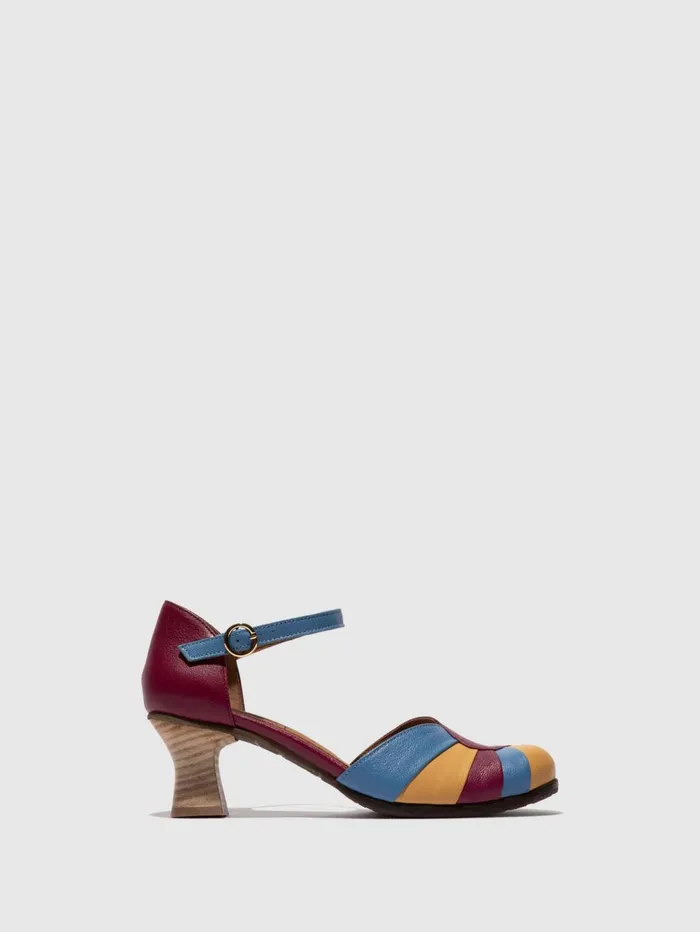 Heel Shoes BESH087FLY BERRYBLUEBUMBLEBEE Women Fly London Shoes