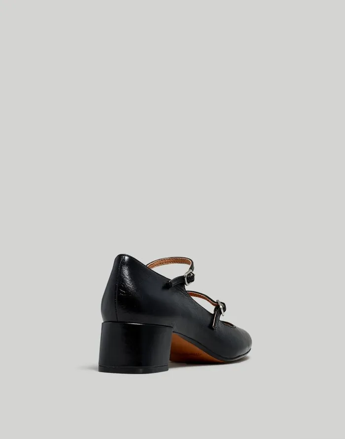 Heels Women Madewell The Nettie Heeled Mary Jane True Black