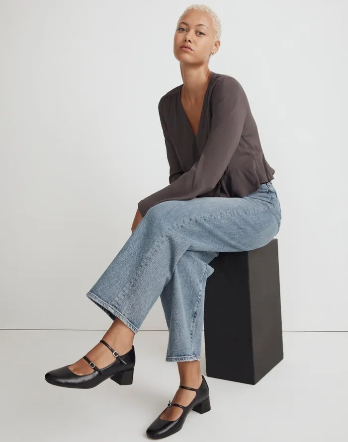 Heels Women Madewell The Nettie Heeled Mary Jane True Black