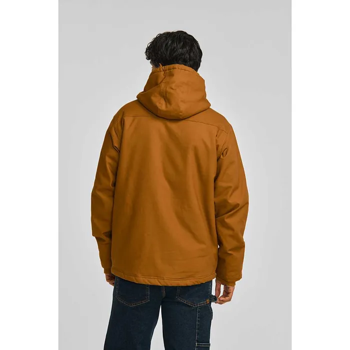 Hooded SherpaLined Jacket Bronze Men Cat Footwear Tops and Outerwear