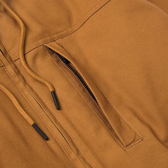 Hooded SherpaLined Jacket Bronze Men Cat Footwear Tops and Outerwear