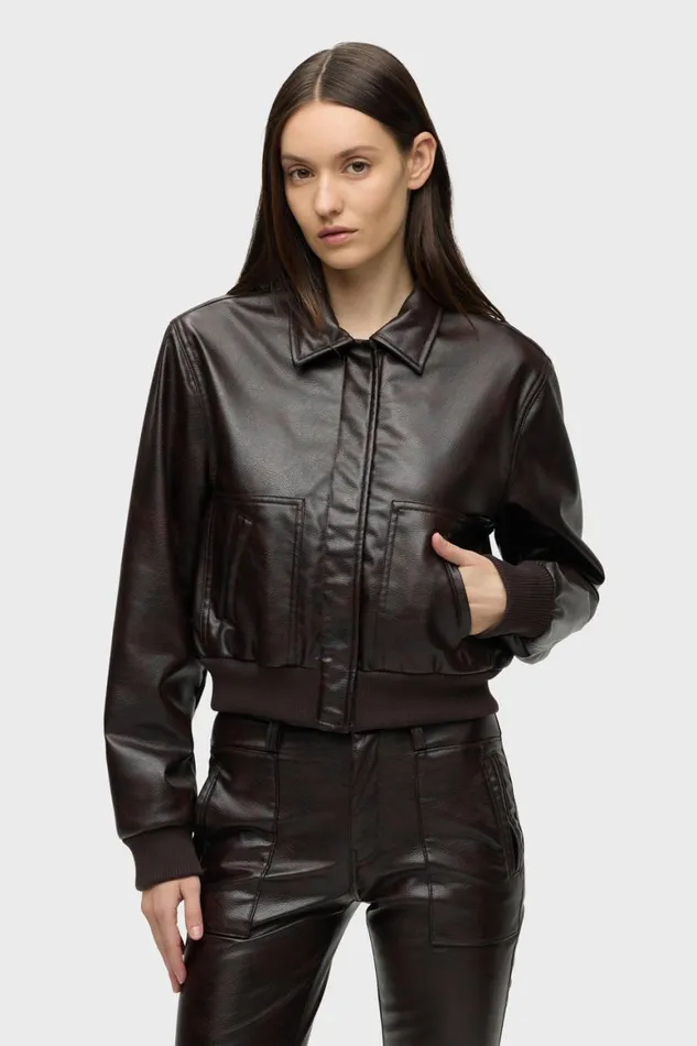 Hudson Jeans Jackets and Outerwear Bomber Jacket Marbled Vegan Leather 8211 Women Hudson Jeans Jackets and Outerwear Bomber Jacket Marbled Vegan Leather 8211 Women