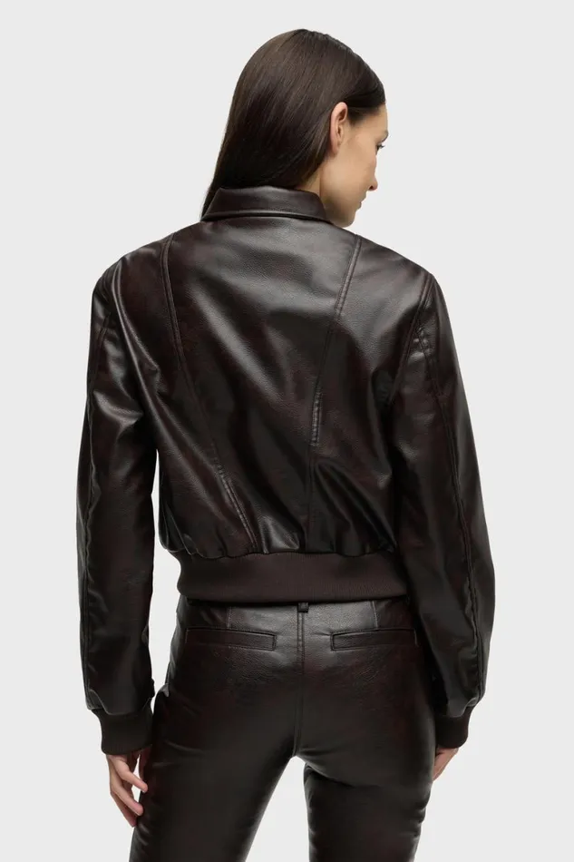 Hudson Jeans Jackets and Outerwear Bomber Jacket Marbled Vegan Leather 8211 Women Hudson Jeans Jackets and Outerwear Bomber Jacket Marbled Vegan Leather 8211 Women