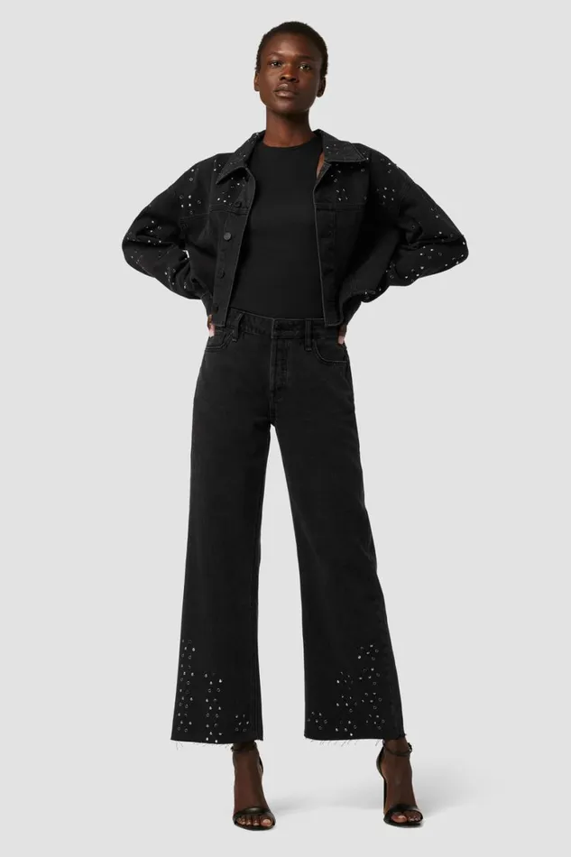 Hudson Jeans Jackets and Outerwear Micro Cropped Jacket Black Glitter 8211 Women Hudson Jeans Jackets and Outerwear Micro Cropped Jacket Black Glitter 8211 Women