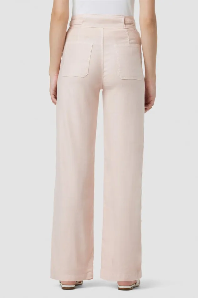 Hudson Jeans Pants Tie Waist Wide Leg Barefoot Trouser Cameo Rose 8211 Women Hudson Jeans Pants Tie Waist Wide Leg Barefoot Trouser Cameo Rose 8211 Women