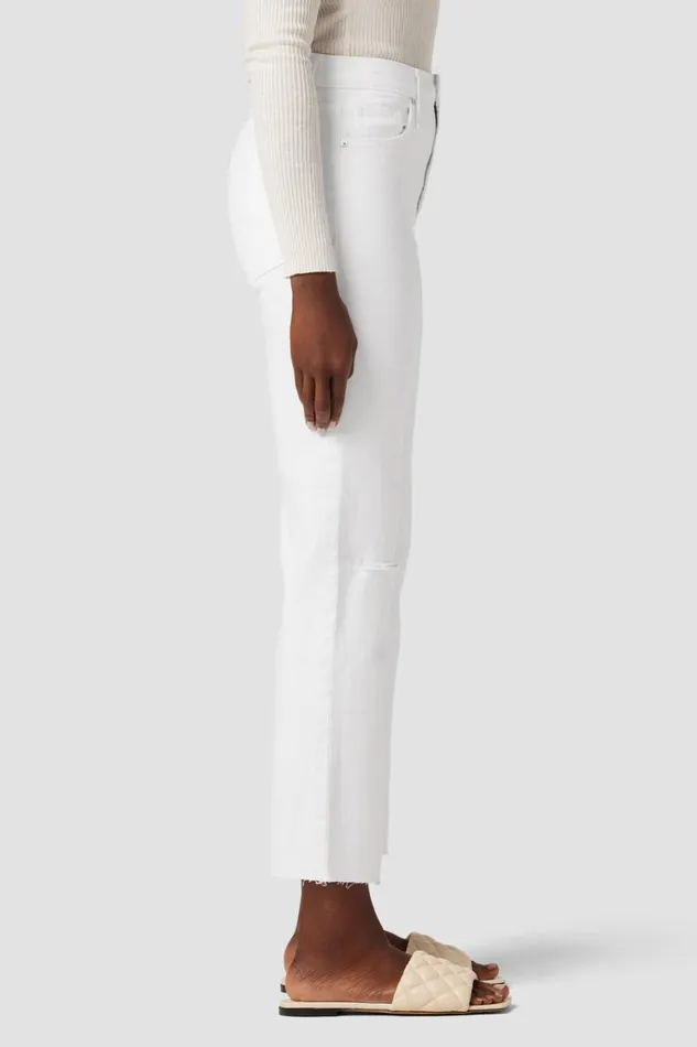 Hudson Jeans Straight Remi HighRise Straight Crop Jean Destructed White Shadow 8211 Women Hudson Jeans Straight Remi HighRise Straight Crop Jean Destructed White Shadow 8211 Women