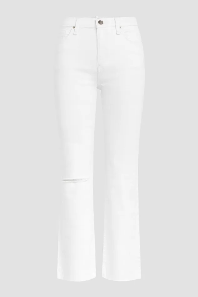 Hudson Jeans Straight Remi HighRise Straight Crop Jean Destructed White Shadow 8211 Women Hudson Jeans Straight Remi HighRise Straight Crop Jean Destructed White Shadow 8211 Women