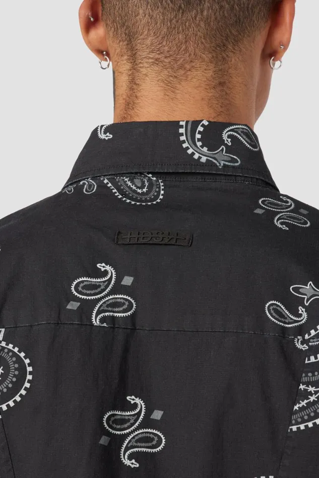 Hudson Jeans Tops and Sweaters Crop Shirt Black Bandana 8211 Men Hudson Jeans Tops and Sweaters Crop Shirt Black Bandana 8211 Men