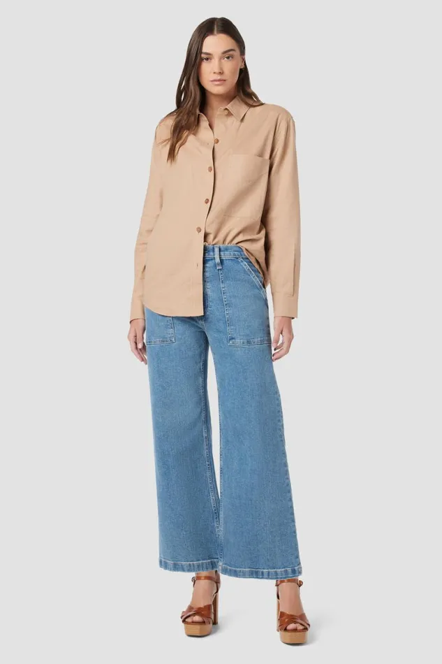 Hudson Jeans Wide Leg Jodie HighRise Wide Leg Crop Jean West Lake 8211 Women Hudson Jeans Wide Leg Jodie HighRise Wide Leg Crop Jean West Lake 8211 Women