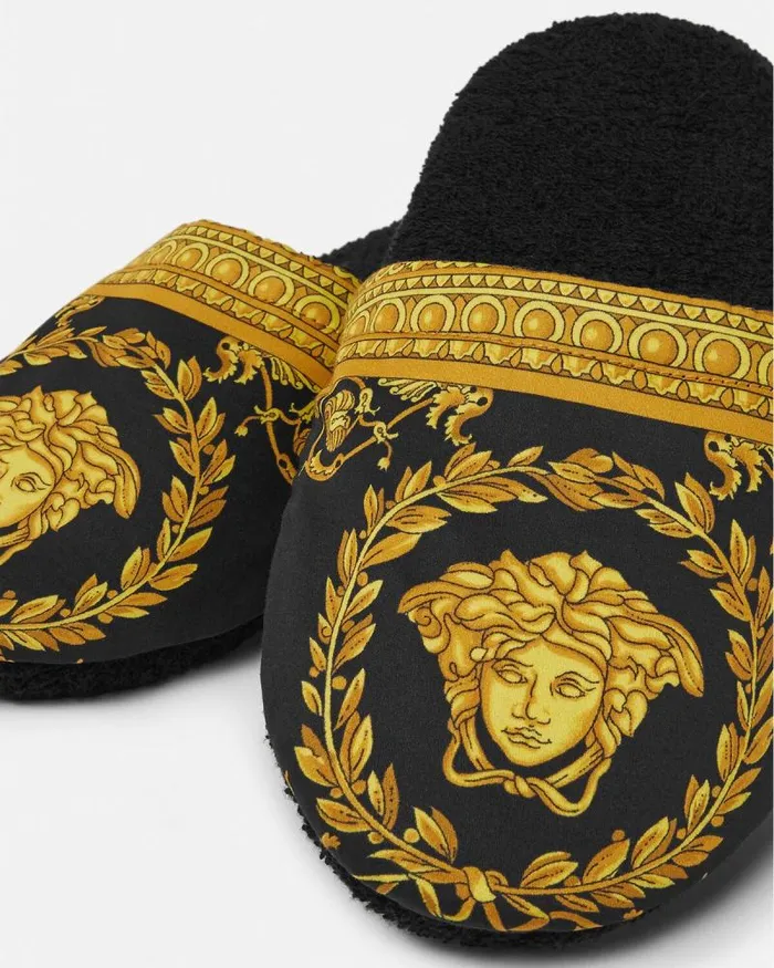 I Baroque Slippers Black Home and Lifestyle Versace Slippers
