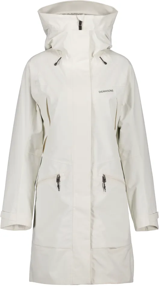 Ilma Parka White Foam Women Didriksons Shell Jackets