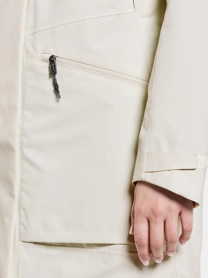 Ilma Parka White Foam Women Didriksons Shell Jackets