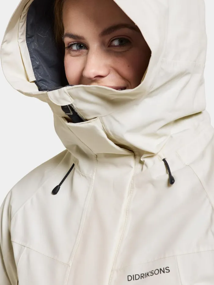 Ilma Parka White Foam Women Didriksons Shell Jackets