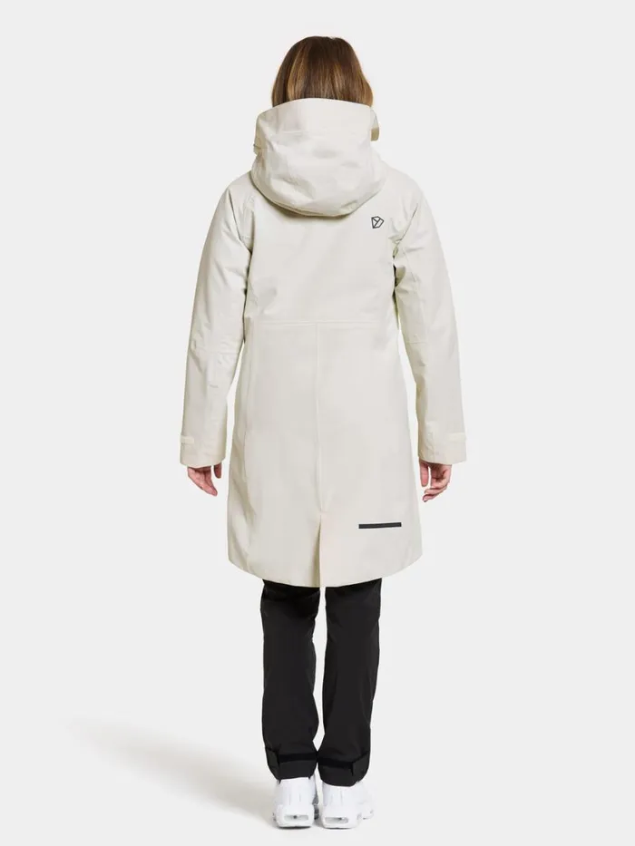 Ilma Parka White Foam Women Didriksons Shell Jackets
