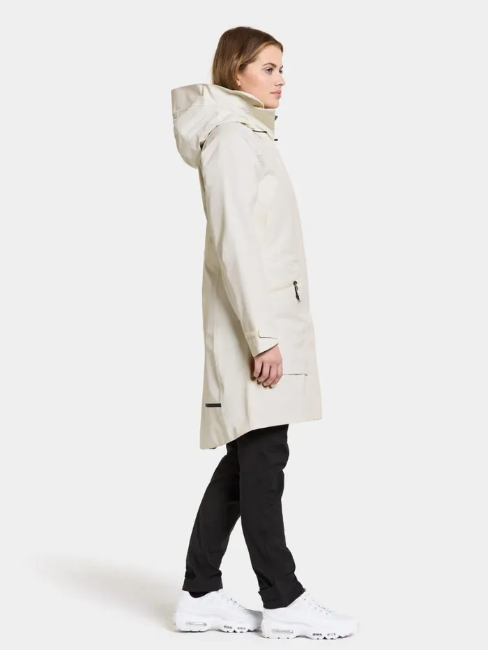 Ilma Parka White Foam Women Didriksons Shell Jackets