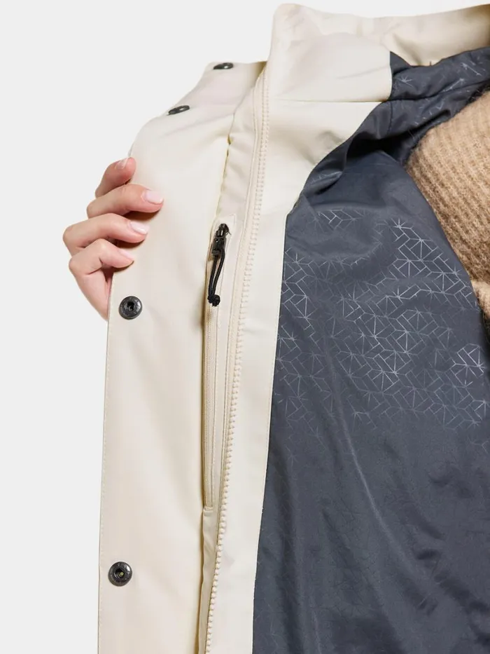 Ilma Parka White Foam Women Didriksons Shell Jackets