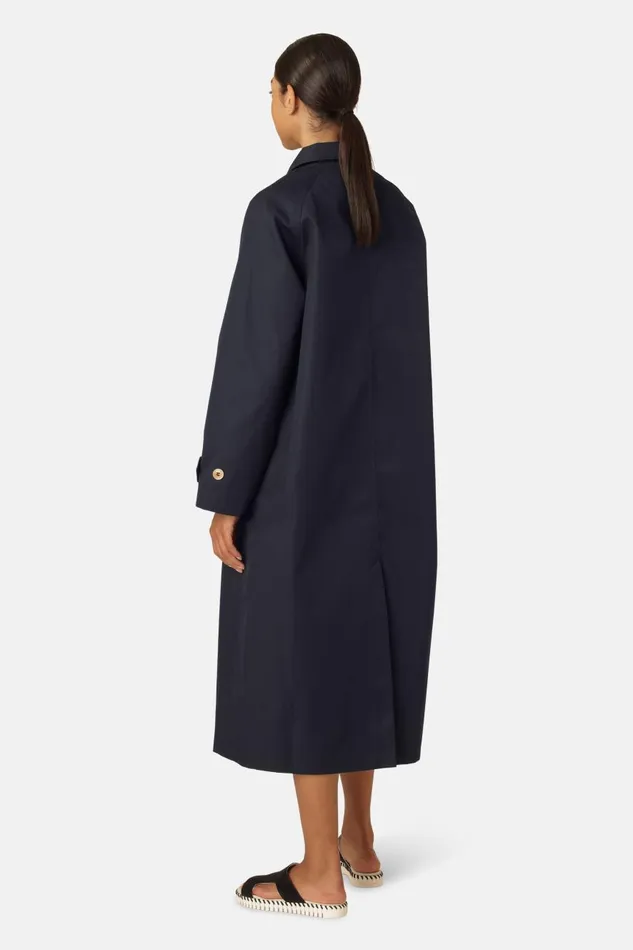 Ilse Jacobsen Cotton Raincoat 8211 Dark Indigo Women Jackets And Coats