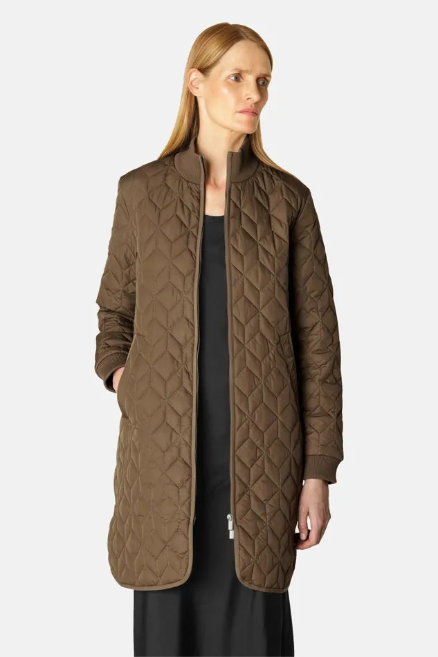 Ilse Jacobsen Padded Quilt Coat 8211 Cub Brown Women Jackets And Coats