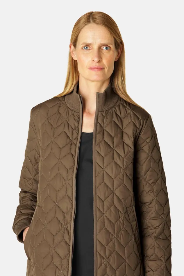 Ilse Jacobsen Padded Quilt Coat 8211 Cub Brown Women Jackets And Coats