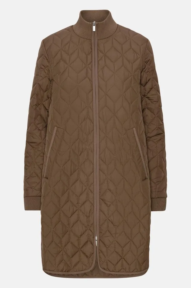 Ilse Jacobsen Padded Quilt Coat 8211 Cub Brown Women Jackets And Coats