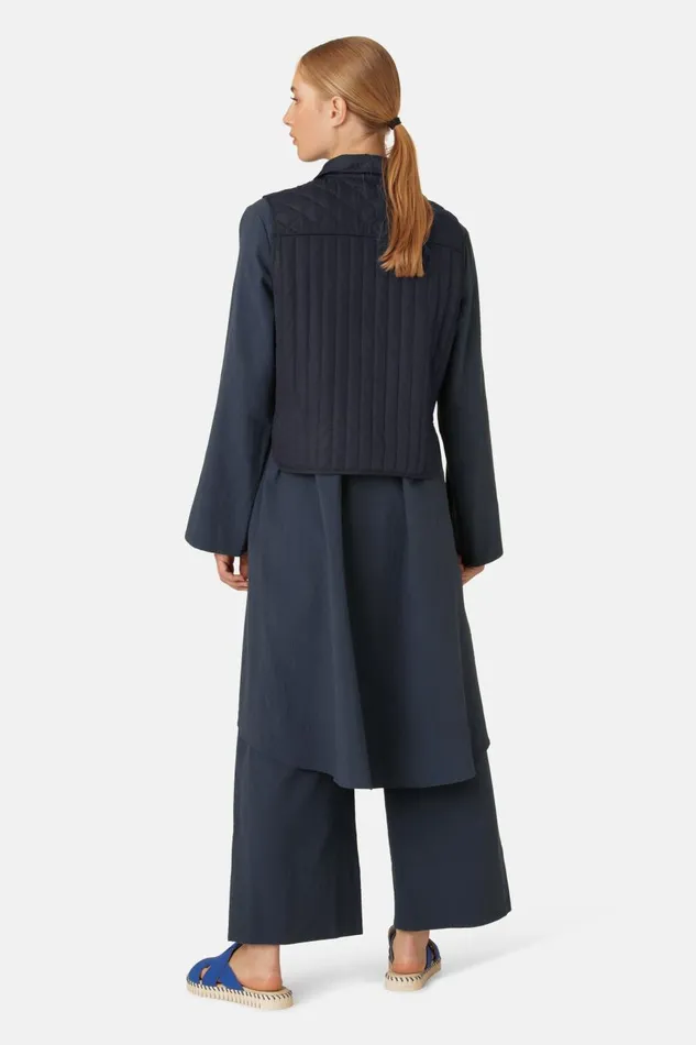Ilse Jacobsen Quilt Vest 8211 Dark Indigo Women Jackets And Coats