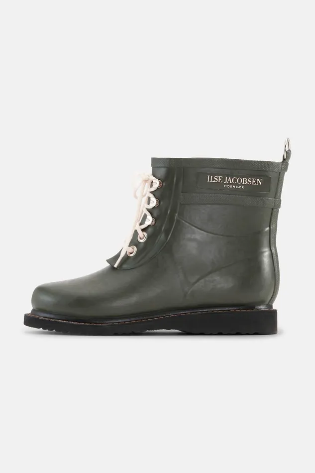 Ilse Jacobsen Short Rubber Boots 8211 Army Women Rainboots Short