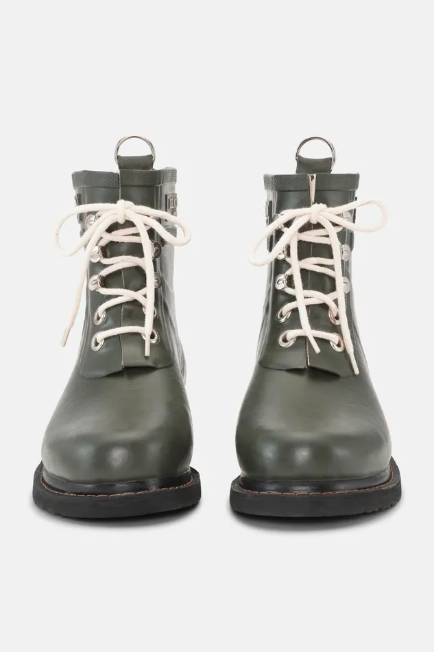 Ilse Jacobsen Short Rubber Boots 8211 Army Women Rainboots Short