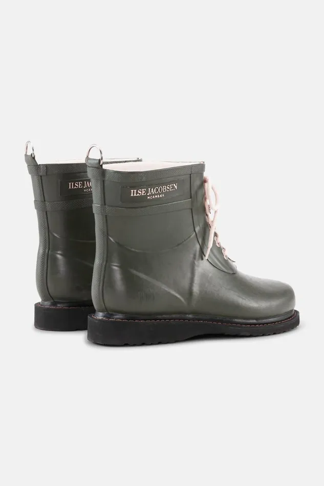 Ilse Jacobsen Short Rubber Boots 8211 Army Women Rainboots Short
