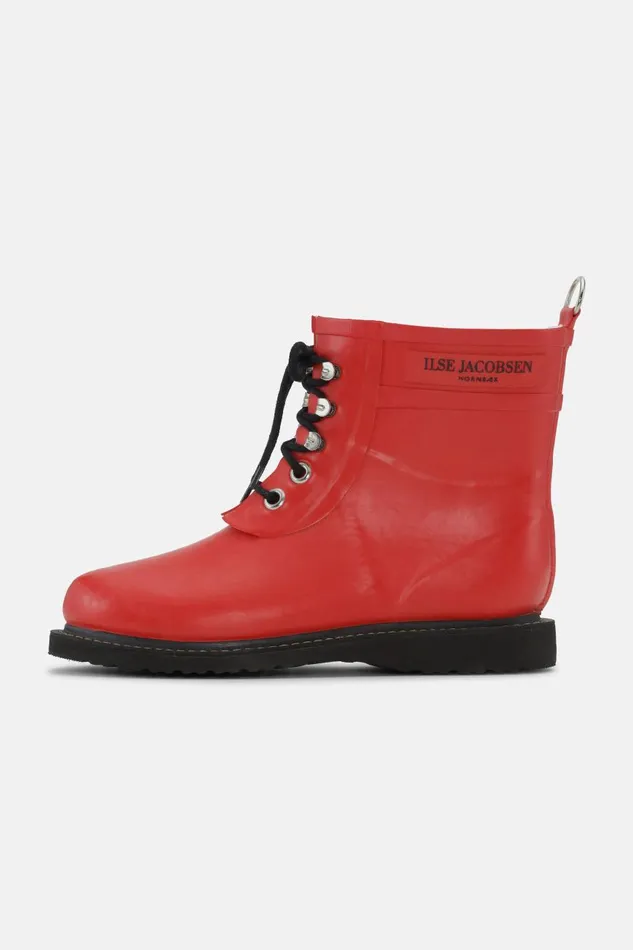 Ilse Jacobsen Short Rubber Boots 8211 Deep Red Women Rainboots Short