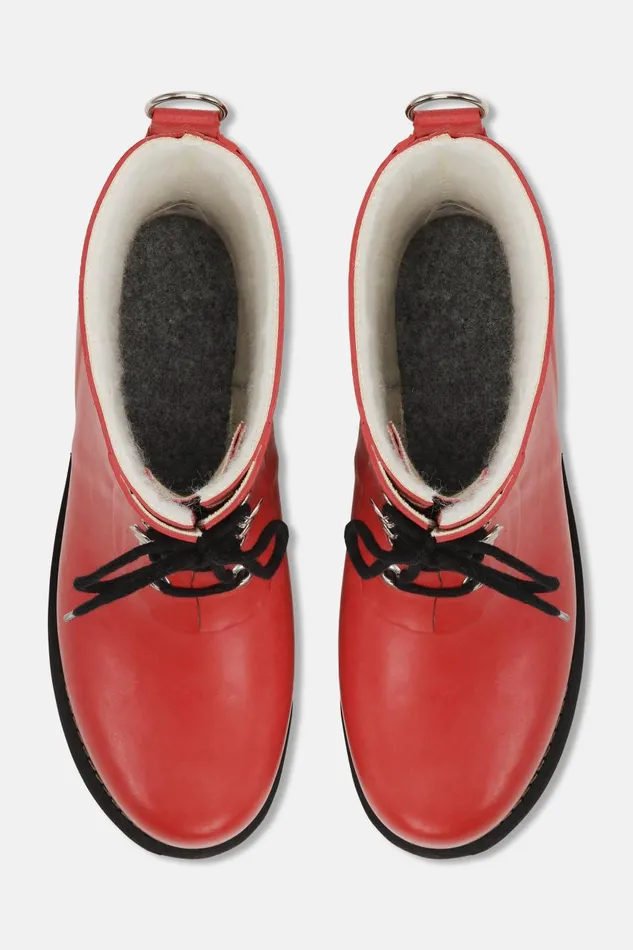Ilse Jacobsen Short Rubber Boots 8211 Deep Red Women Rainboots Short