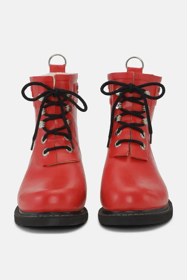 Ilse Jacobsen Short Rubber Boots 8211 Deep Red Women Rainboots Short
