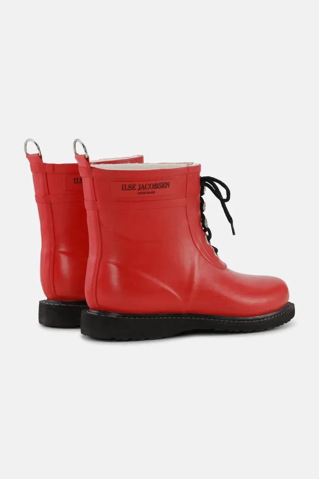 Ilse Jacobsen Short Rubber Boots 8211 Deep Red Women Rainboots Short