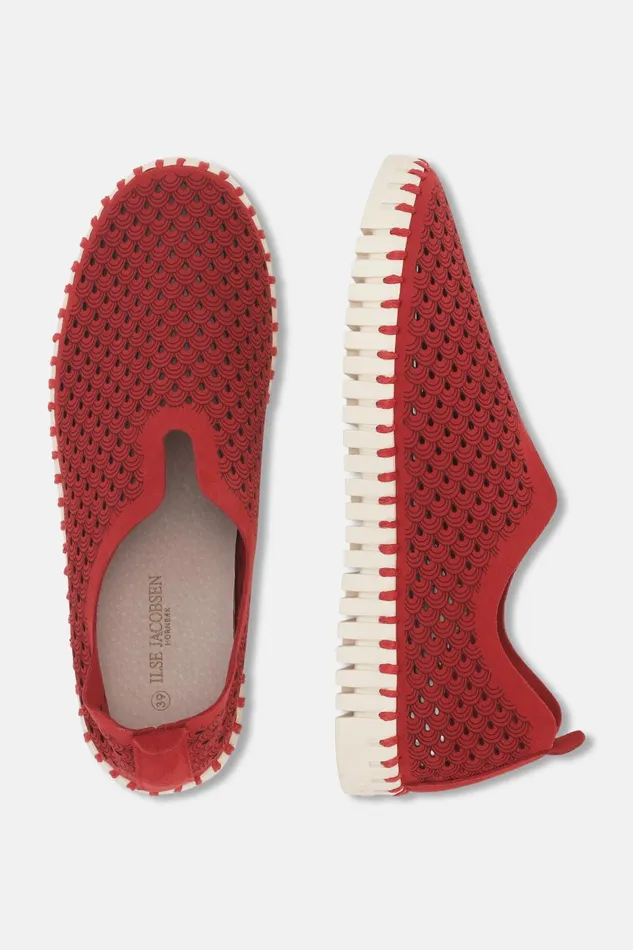 Ilse Jacobsen Tulip SlipIn 8211 Deep Red Women Tulip Flats Ilse Jacobsen Tulip SlipIn 8211 Deep Red Women Tulip Flats