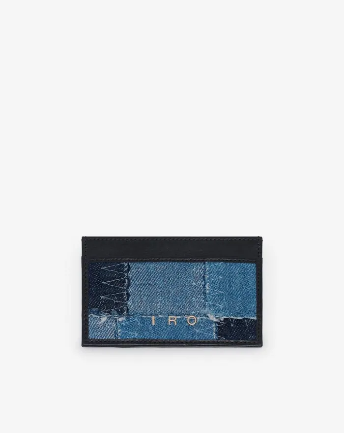 IRO CARDI DENIM CARDHOLDER Patchwork Denim Women Bags