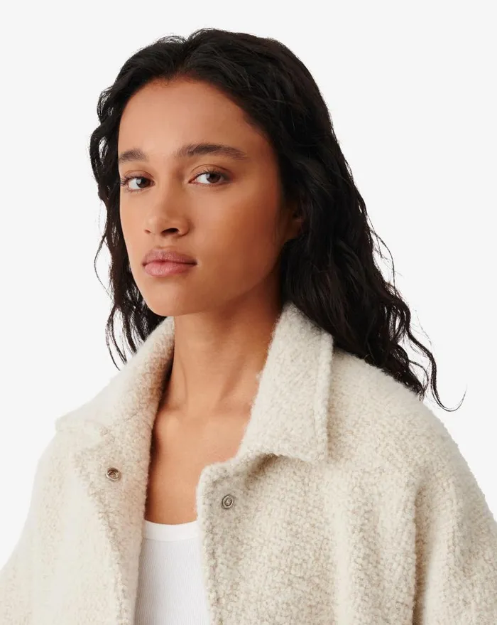IRO ETORIA SLEEVELESS JACKET Ecru Women Jackets and Coats