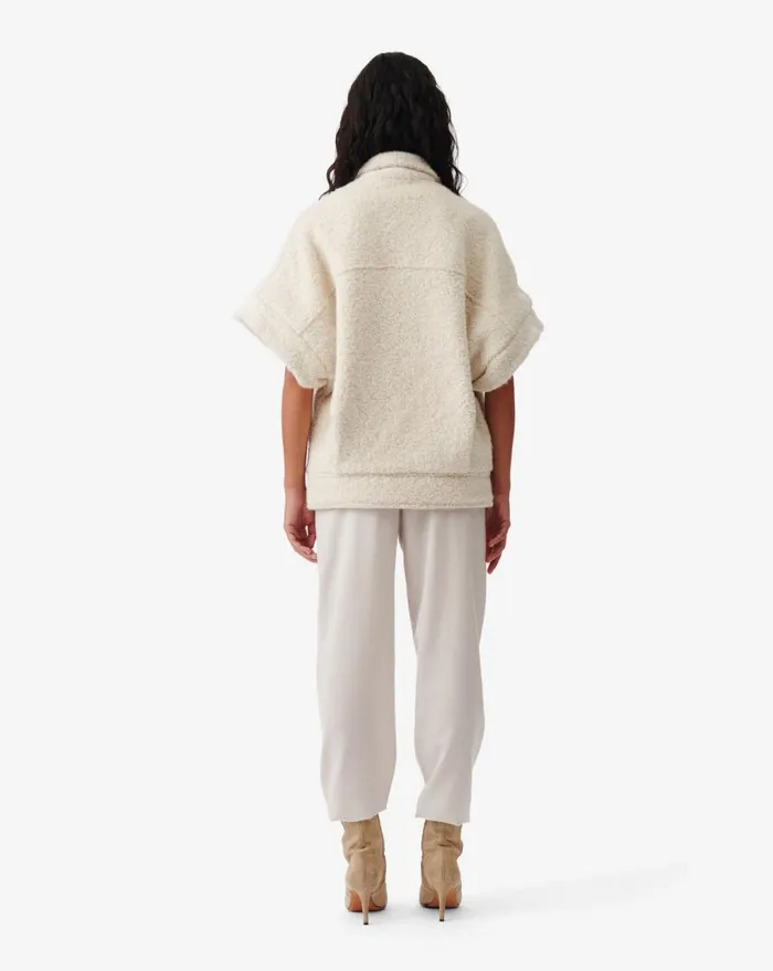 IRO ETORIA SLEEVELESS JACKET Ecru Women Jackets and Coats